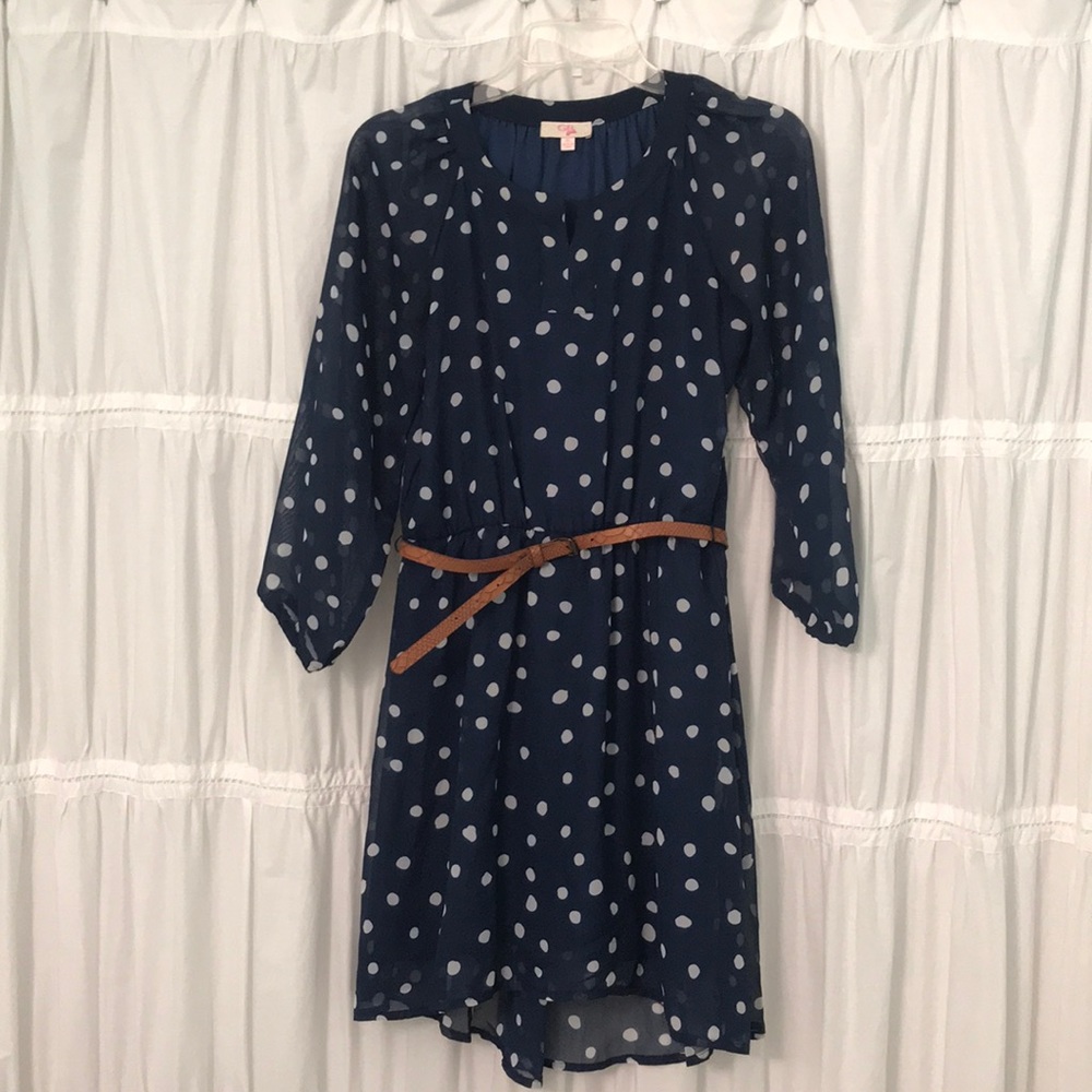 GB girls hi-low polka dot dress